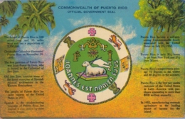 PUERTO RICO - T.P. NO CIRCULADA , TARJETA DE RADIO AFICIONADO , COMMONWEALTH OF PUERTO RICO , OFFICIAL SEAL - Puerto Rico