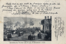 TERRANOVA / TERRE NEUVE , T.P. NO CIRCULADA , INCENDIE DE LA NUIT DU 1º AU 2 NOVEMBRE 1902 - Autres & Non Classés