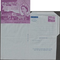 Maurice / Mauritius 1956. Aérogramme Elizabeth II. Le Château Du Réduit, Siège De La Présidence. 2 Lignes D'inscriptions - Châteaux