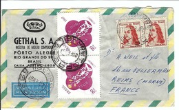 BRESIL 1968:   LSC  Pour La France Avec  B Obl. CAD  Sur TP D'époque    B à TB - Storia Postale
