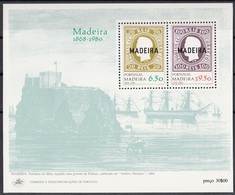 Madeira 1980 Sc. 67a Emissione Rievocativa Sheet Perf. MNH Portogallo - Grabados