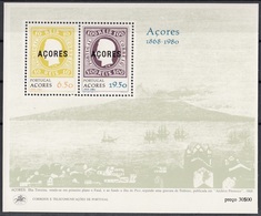 Azzorre 1980 Sc. 315a Emissione Rievocativa Incisioni Pedrozo Sheet Perf. MNH Portogallo - Grabados