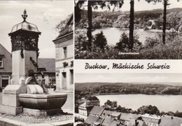 AK Buckow - Märkische Schweiz - Mehrbildkarte - Brunnen Buckow-See Schermützelsee - 1973  (49466) - Buckow