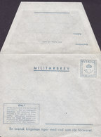 Sweden Militärbrev Fältpost Fieldpost Unused (2 Scans) - Militaires