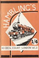 Catalogue HAMBLING'S 1958 Exclusively OO Scale - Englisch