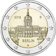 2018 Germany Special 2 Euro Deutschland Gedenkmünze Bundeslanden Berlin Prägung A Gelaufen Circulated - Allemagne