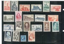 Année Complète 1947 - 21 Timbres Neufs Sans Charnières Ni Traces -  Yvert 772 à 792 - 1940-1949