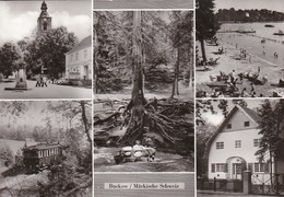 AK Buckow - Märkische Schweiz - Mehrbildkarte - Markt Wurzelfichte Strandbad Brecht-Weigel-Haus Waldbahn (49474) - Bad Wiessee