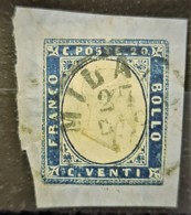 ITALIA / ITALY 1862 - Canceled - Sc# 19 - 20c - Usados