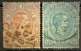 ITALIA / ITALY 1884/86 - Canceled - Sc# Q3, Q4 - Pacchi Postali - 50c 75c - Paquetes Postales