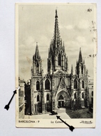 1957 España Spain Barcelona Circulated To Montevideo Foto Cathedral Catedral - Original With The Car- Signed - Barcelona