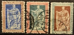 ITALIA / ITALY 1928 - Canceled - Sc# 201-203 - Oblitérés