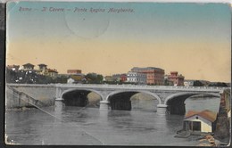 ROMA - FIUME TEVERE - PONTE REGINA MARGHERITA - FORMATO PICCOLO VIAGGIATA 1915 - Fiume Tevere