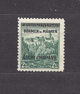 Bohemia & Moravia 1939 MNH ** Mi 14 Sc 14 Stamps Of Czechoslovakia Overprinted In " BÖHMEN U. MAHREN / ..." . - Ungebraucht