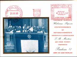 93855) VATICANO -FOGLIETTO  ERINNOFILO DELL'INCORONAZIONE DI PAOLO VI-USATO - Other & Unclassified