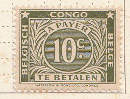 PIA - CONGO BELGA  - 1943 : Segnatasse   -  (Yv 73A) - Oblitérés