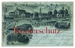 Seesen 1901, Bahnhof, Kirche ... - Nach Artern / Ustrut - Seesen