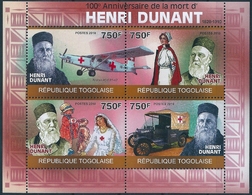B8539 Togo Personality Dunant Transport Organization Red Cross Miniature Sheet MNH - Henry Dunant