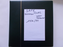 BELGIQUE - ALBUM SAFE DUAL  Coloris Vert Bronze  - Contenant Feuilles De L'année 1970 A 1979 - Reliures Et Feuilles