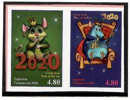 Tajikistan 2020 . Lunar Calendar (Year Of The Rat).Imperf. 2v:4.80,4.80 - Tadschikistan