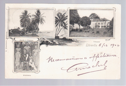 Gabon  Libreville - Shekianis, Tribunal, Route A Plateau 1902 Old Postcard - Gabon