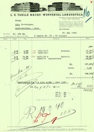 WUPPERTAL Langerfeld Rechnung 1940 Deko " L.E.Toelle - Gummi-Elastische Web- Und Fertigwaren " - Kleidung & Textil