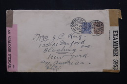IRLANDE - Enveloppe De Cathair Na Mart Pour New York En 1943 Avec Contrôles Postaux, Affranchissement Plaisant - L 59147 - Storia Postale