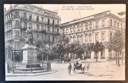 ALGER - Place Bugeaud Et L'Hôtel Du 19e Corps D'armée (1916) - Carte Postale - Alger