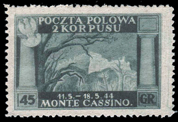 CORPO POLACCO - Vittorie Polacche In Italia MONTE CASSINO 11/18 Maggio 1944 - 45 Gr. Verde Scuro - 1946 - 1946-47 Corpo Polacco Periode