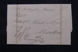 CUBA - Lettre De La Havane Pour Londres En 1843, Cachet De Départ Et D'arrivé Au Verso - L 59165 - Vorphilatelie