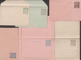 Océanie Française, 11 Entiers Postaux. CP 5 Et 6, CL 4, 5 Et 6a, ENV 1, 2, 5, 8, 12 Et 15. Avec Nom Hors Cadre - Cartas & Documentos