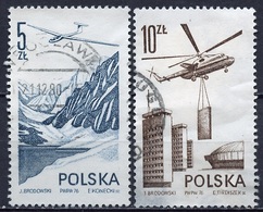 Pologne - Poland - Polen Poste Aérienne 1976 Y&T N°PA55 à 56 - Michel N°F2437 à 2438 (o) - Aéronautique - Used Stamps