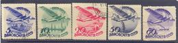 1934. USSR/Russia, 10th Anniv. Of Soviet Civil Aviation And USSR Air-mail Service, Mich.462/66v, Used - Oblitérés