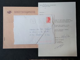 Enveloppe De Marseille à Castelnau-le-Lez 1983 Détériorée + Lettre D'excuses Centre De Tri Postal Automatique Marseille - Lettere Accidentate