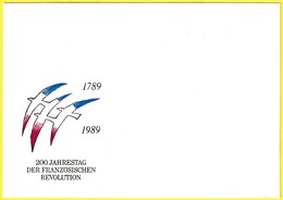 Enveloppe Illustrée - 200. Jahrestag Der Französischen Revolution Bicentenaire De La Révoulution Française - RDA 1990 - Buste Private - Nuovi