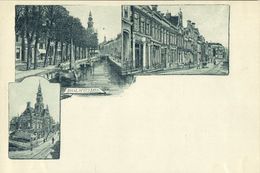 Nederland, BOLSWARD, Meerbeeldkaart (1899) Ansichtkaart - Bolsward