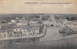 Aigues-Mortes      30           La Gare Et Perspective Du  Canal   De Beaurepaire   (Voir Scan) - Aigues-Mortes