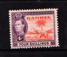 GAMBIA    1938    4/-  Red  And  Purple    MH - Gambie (...-1964)