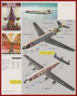 Avion. Aviation. Comparatif Caravelle Versus Lockheed. Recto. Avions Militaires Et De Tourisme. Verso. Larousse 1960. - Documenti Storici