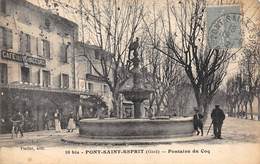 Pont Saint Esprit         30       Fontaine Du Coq Café Des Voyageurs         ( Voir Scan) - Pont-Saint-Esprit