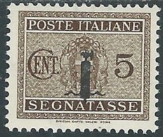 1944 RSI SEGNATASSE 5 CENT MH * - RC29-6 - Taxe