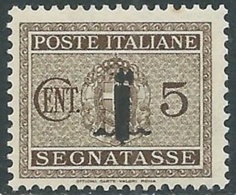 1944 RSI SEGNATASSE 5 CENT MNH ** - RC29-10 - Segnatasse