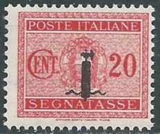 1944 RSI SEGNATASSE 20 CENT MNH ** - RC29-7 - Taxe
