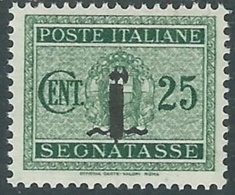 1944 RSI SEGNATASSE 25 CENT MH * - RC29-6 - Taxe