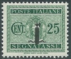 1944 RSI SEGNATASSE 25 CENT MNH ** - RC29-8 - Segnatasse
