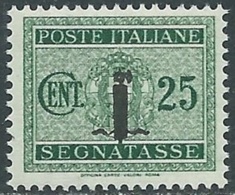 1944 RSI SEGNATASSE 25 CENT MNH ** - RC29-9 - Segnatasse