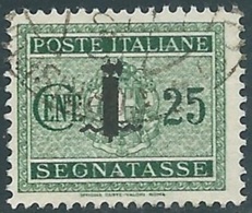 1944 RSI SEGNATASSE USATO 25 CENT - RC13-4 - Postage Due