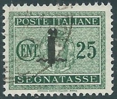 1944 RSI SEGNATASSE USATO 25 CENT - RC13-8 - Taxe