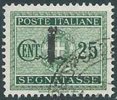 1944 RSI SEGNATASSE USATO 25 CENT - RC13-10 - Portomarken