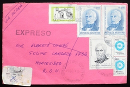 1976 Argentina Argentine Circulated Envelope Cover Correo Expreso - Express Mail To Montevideo - Encotel - Cartas & Documentos